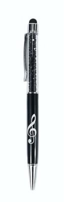 Stylus pen g-clef black/crystal